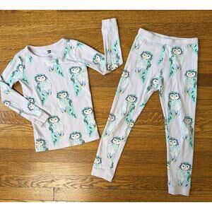 Tea Collection Girls' Owl Print Long John Pajamas Size 6